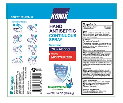 Konix Hand Antiseptic Spray (Konix Hand Antiseptic Continuous Spray 10 Oz)